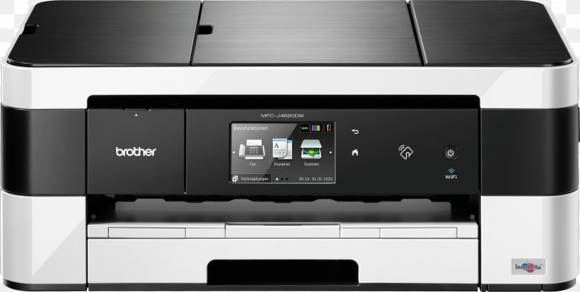 Multi-function Printer Brother Industries Hewlett-Packard Inkjet Printing, PNG, 2999x1513px, Multifunction Printer, Brother Industries, Canon, Electronic Device, Electronics Download Free