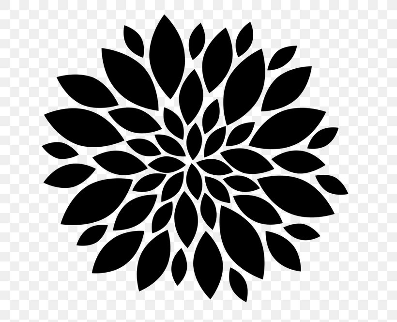 Black And White Flower, PNG, 665x665px, Flower, Black, Blackandwhite, Drawing, Floral Design Download Free