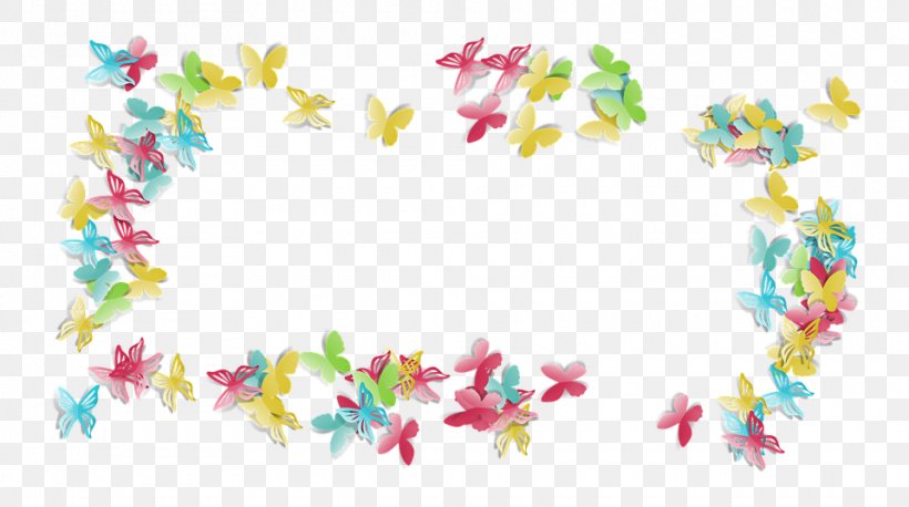 Butterfly Clip Art, PNG, 960x537px, Butterfly, Butterflies And Moths, Confetti, Decorative Arts, Lei Download Free