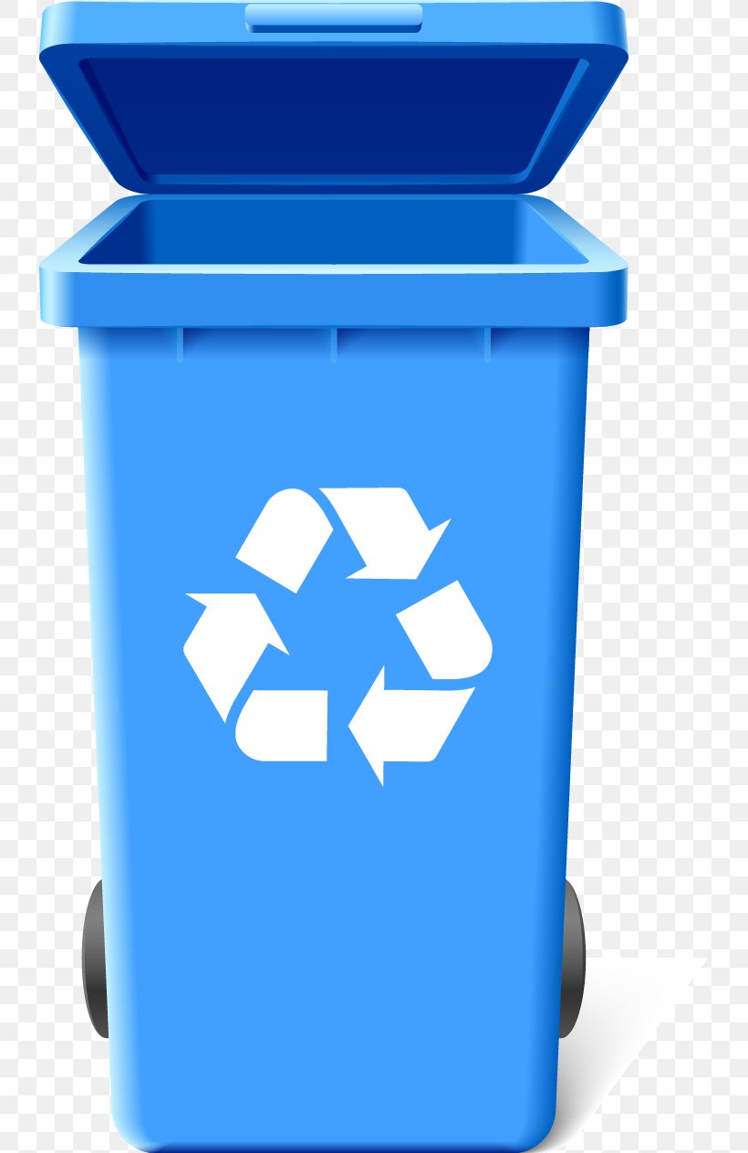 Recycling Bin Rubbish Bins & Waste Paper Baskets Clip Art, PNG, 733x1263px, Recycling Bin, Blue, Busch Systems, Electric Blue, Paper Download Free