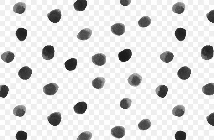 Black And White Watercolor Painting Polka Dot Pattern, PNG, 926x607px