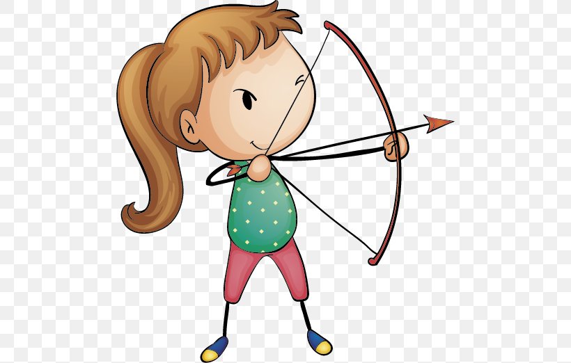 Bow And Arrow Archery Cartoon, PNG, 486x522px, Watercolor, Cartoon, Flower, Frame, Heart Download Free