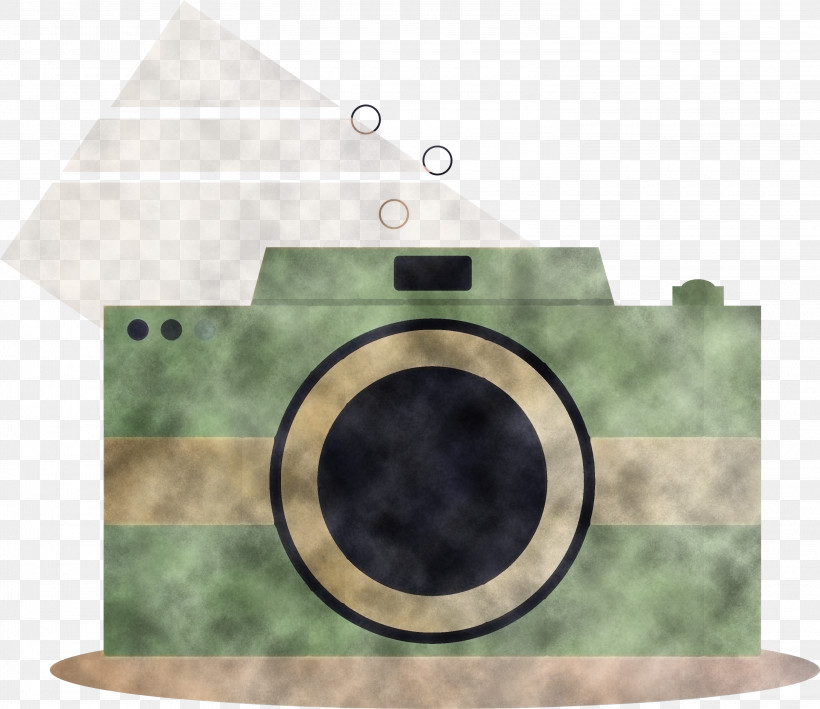 Camera, PNG, 3000x2595px, Camera, Bag, Circle, Green Download Free