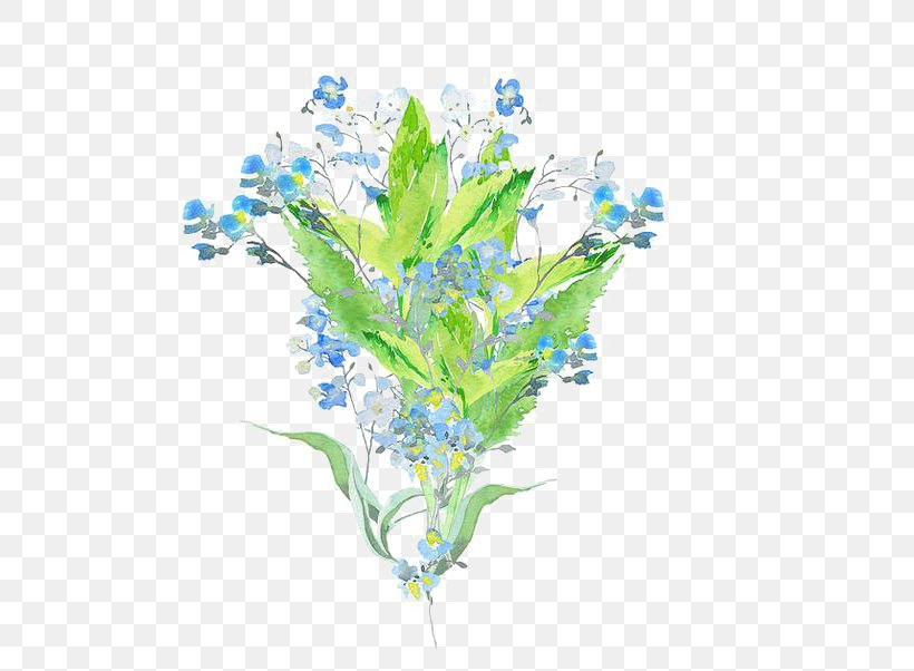 Flower Drawing Watercolor Painting, PNG, 592x602px, Flower, Blue, Drawing, Flora, Floral Design Download Free