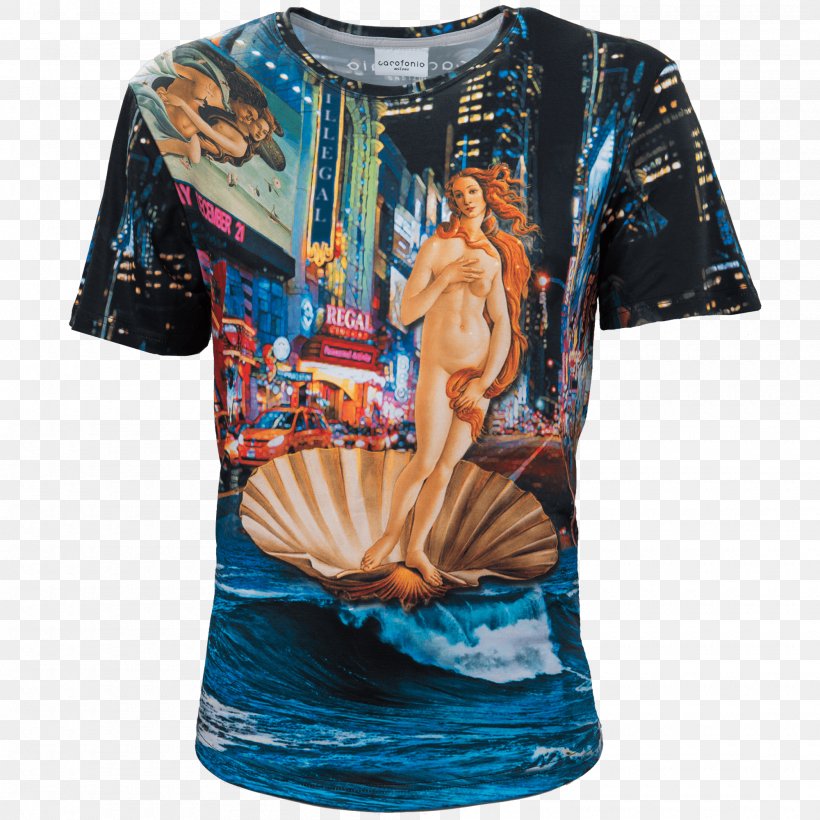T-shirt Clothing Hoodie Sleeve, PNG, 2000x2000px, Tshirt, Active Shirt, Birth Of Venus, Blue, Cacofonia Download Free