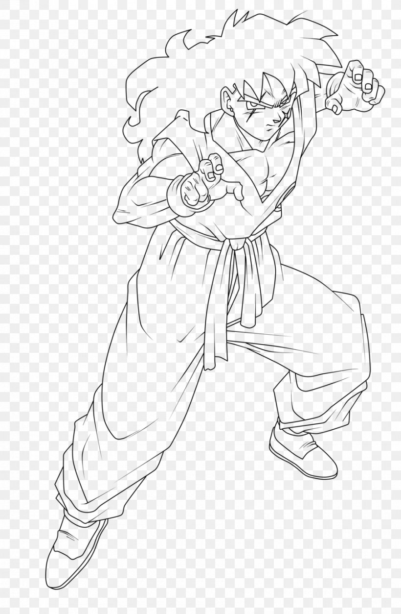 Yamcha Goku Drawing Line Art Fan Art, PNG, 900x1376px, Watercolor, Cartoon, Flower, Frame, Heart Download Free