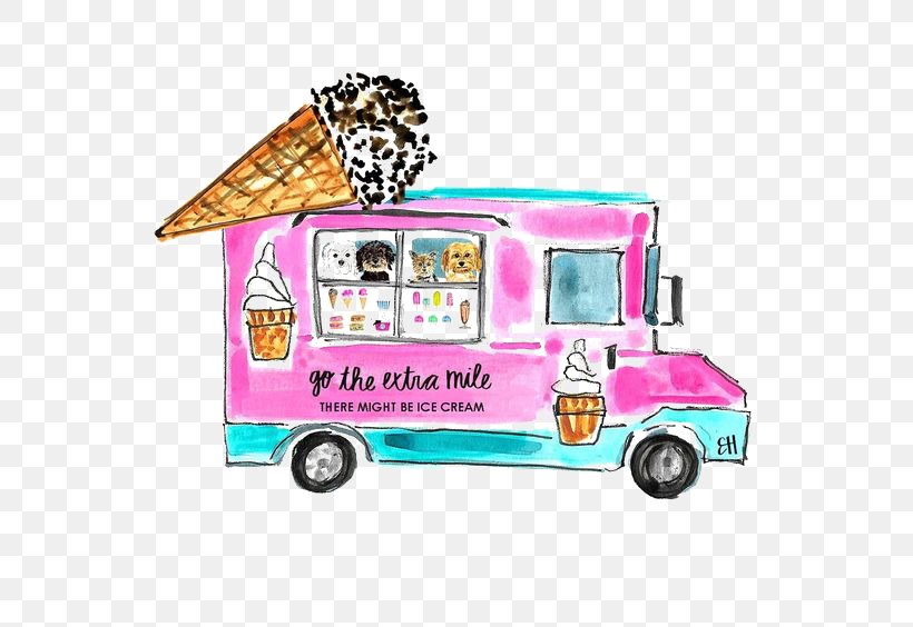 Ice Cream Food Truck Cartoon Illustration, PNG, 564x564px, Ice Cream, Art, Cartoon, Drawing, Fashion Illustration Download Free