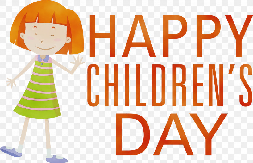 Orange M Cartoon Logo Text Happiness, PNG, 3000x1938px, Childrens Day, Cartoon, Happiness, Happy Childrens Day, Joint Download Free