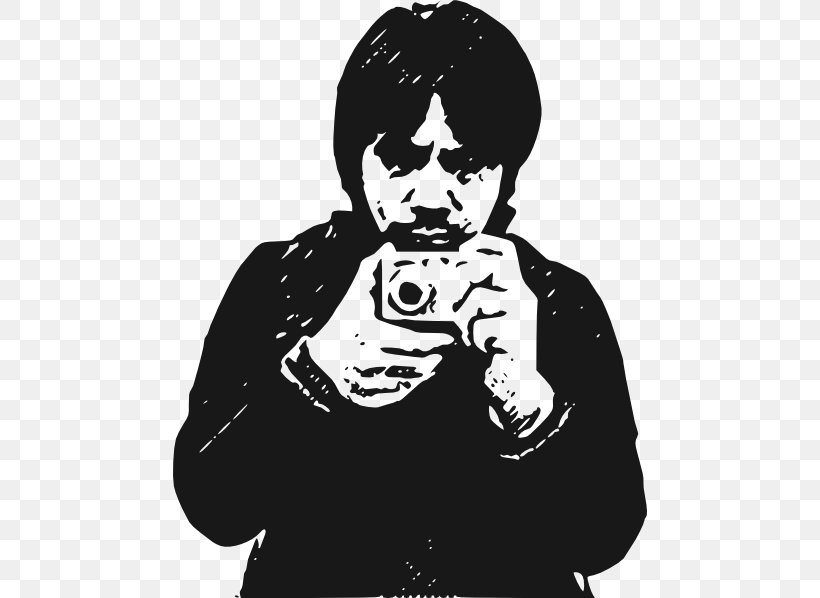 Photographer Clip Art, PNG, 474x598px, Scalable Vector Graphics, Art, Black And White, Drawing, Facial Hair Download Free