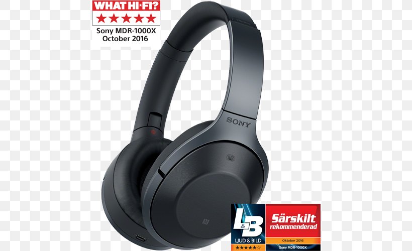 Sony 1000X Noise-cancelling Headphones Active Noise Control, PNG, 500x500px, Sony 1000x, Active Noise Control, Audio, Audio Equipment, Bluetooth Download Free