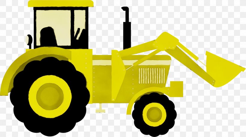 Tractor Motor Vehicle Vehicle Mode Of Transport Yellow, PNG, 1341x750px, Watercolor, Agricultural Machinery, Construction Equipment, Mode Of Transport, Motor Vehicle Download Free