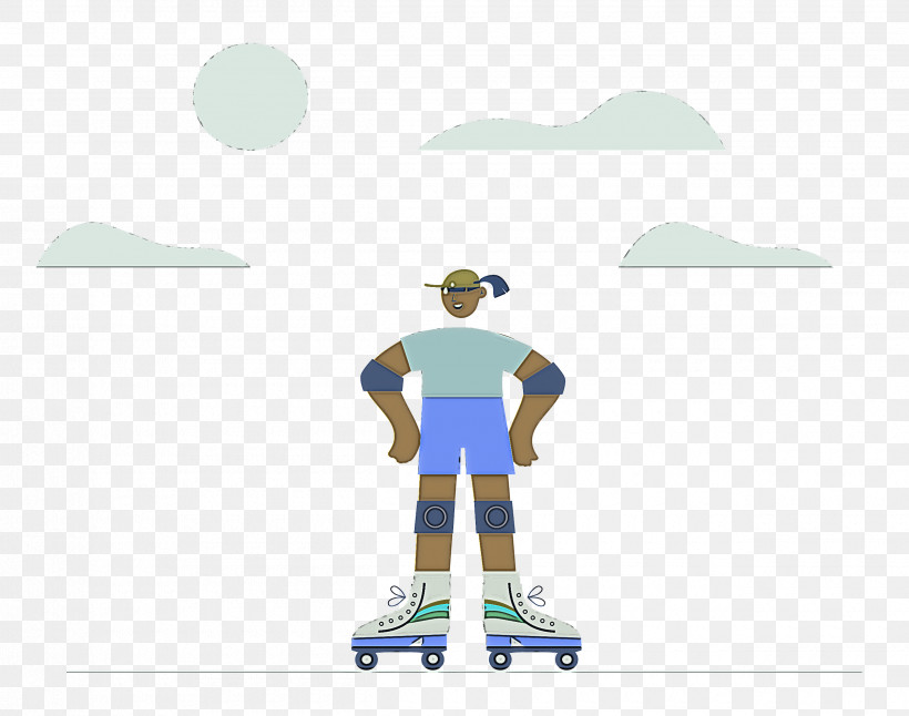 Roller Skating Sports Outdoor, PNG, 2500x1970px, Roller Skating, Behavior, Cartoon, Hm, Human Download Free