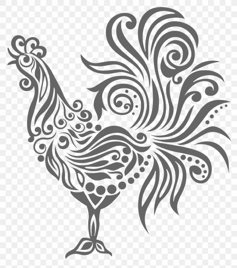 Rooster Vector Graphics Drawing Clip Art Image, PNG, 886x1004px, Rooster, Art, Beak, Bird, Black And White Download Free