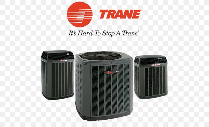 Furnace Trane HVAC Air Conditioning Heat Pump, PNG, 500x500px, Furnace, Air Conditioning, Business, Central Heating, Electric Heating Download Free
