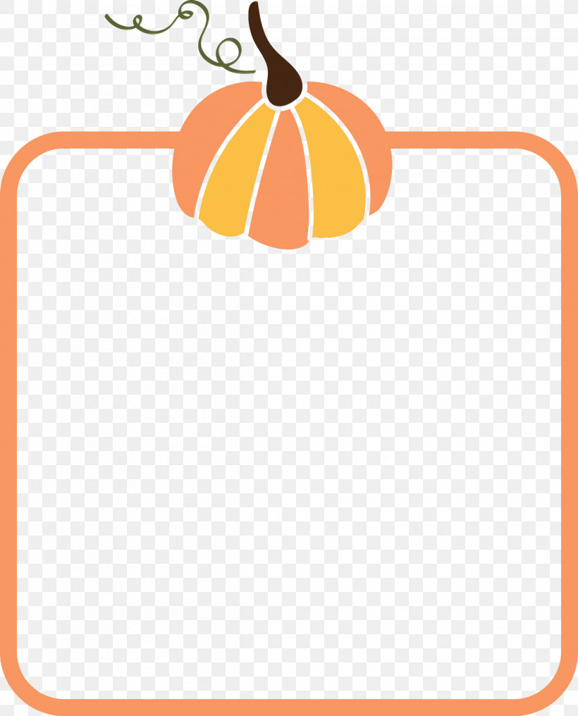 Pumpkin, PNG, 2420x3000px, Thanksgiving Frame, Autumn Frame, Fruit, Geometry, Line Download Free