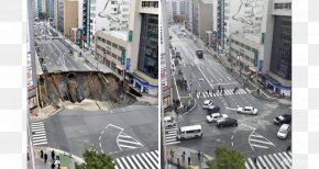 Road - Sinkhole Road Fukuoka Highway Transport PNG