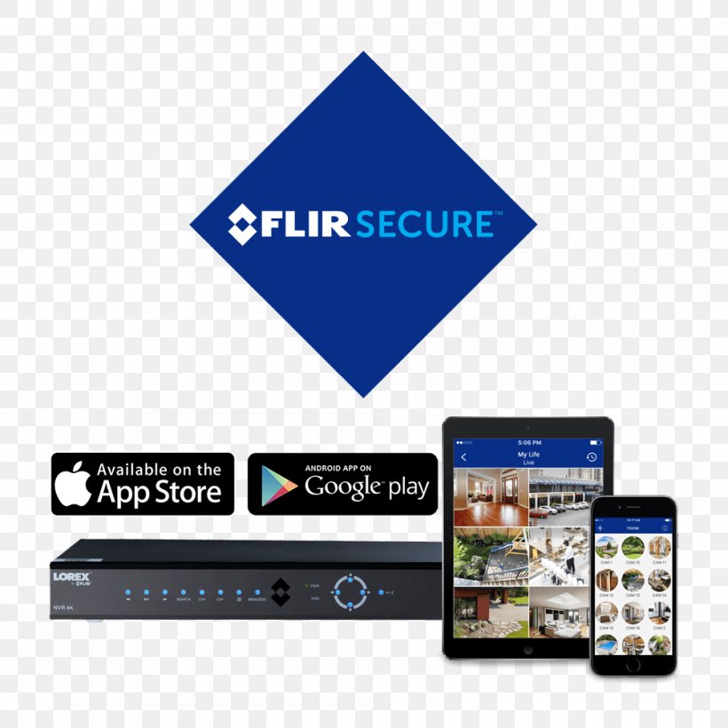 Lorex Technology Inc FLIR Systems Digital Video Recorders Wireless Security Camera, PNG, 1000x1000px, Lorex Technology Inc, Brand, Camera, Communication, Dahua Technology Download Free