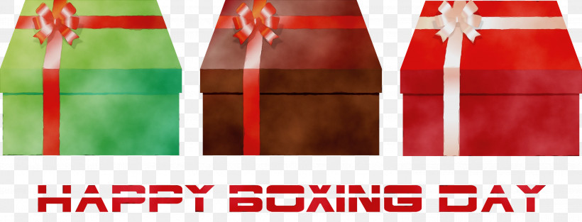 Red, PNG, 2999x1148px, Happy Boxing Day, Boxing Day, Paint, Red, Watercolor Download Free