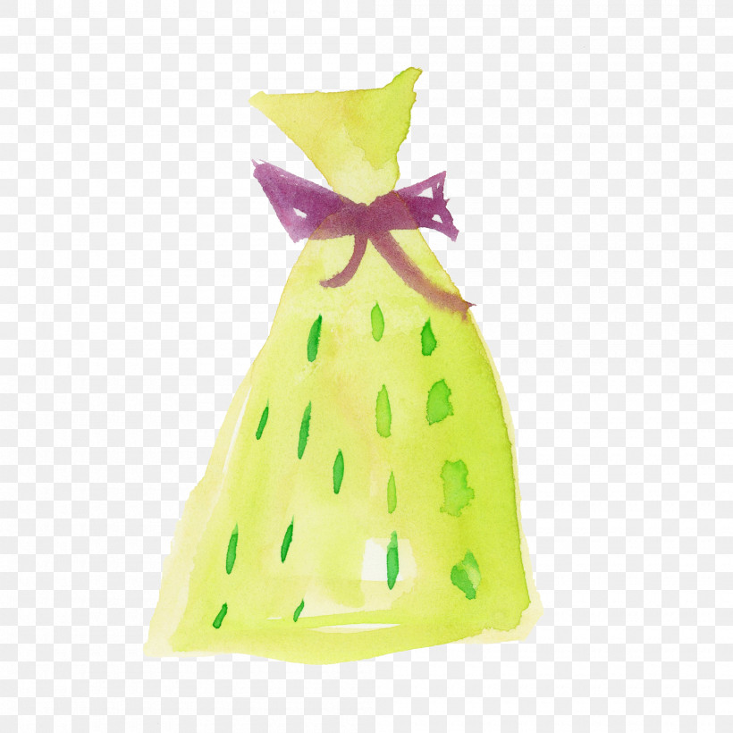 Green Yellow Dress Party Supply Party Favor, PNG, 2000x2000px, Watercolor, Dress, Green, Party Favor, Party Supply Download Free