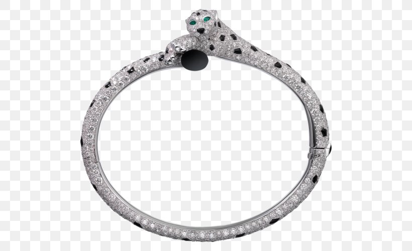Silver Bracelet Emerald Diamond Brilliant, PNG, 500x500px, Silver, Bangle, Body Jewelry, Bracelet, Brilliant Download Free