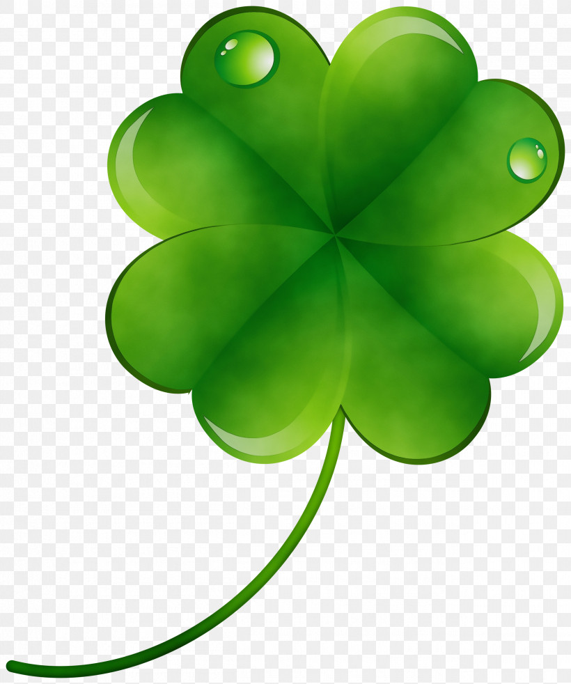 Green Leaf Plant Symbol Clover, PNG, 2505x3000px, Watercolor, Clover, Green, Leaf, Paint Download Free