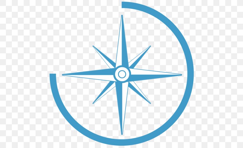 Line Point Angle Clip Art, PNG, 500x500px, Point, Area, Blue, Compass, Compass Rose Download Free