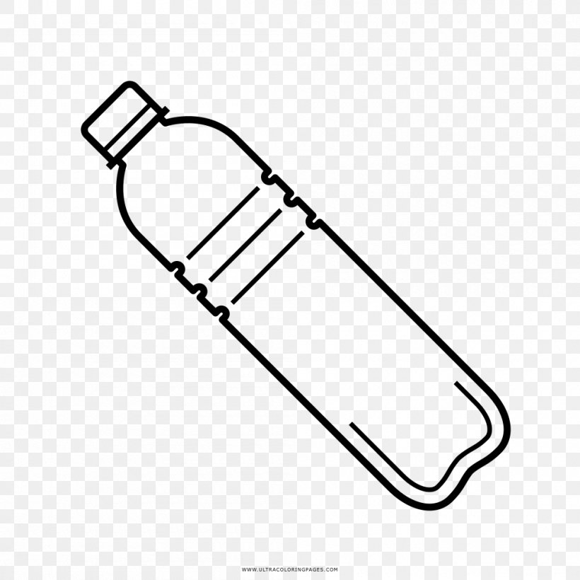 Plastic Bottle Drawing Plastic Bottle Coloring Book, PNG, 1000x1000px, Bottle, Area, Ausmalbild, Auto Part, Black And White Download Free