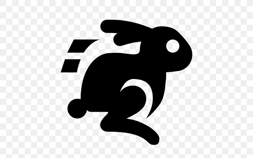 Rabbit Hare Symbol Clip Art, PNG, 512x512px, Rabbit, Animal, Black, Black And White, Carnivoran Download Free