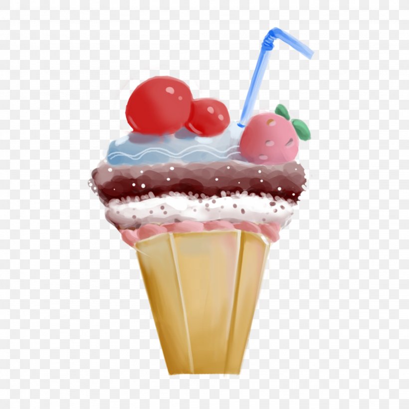 Ice Cream Illustration Dessert Image, PNG, 2048x2048px, Ice Cream, Cartoon, Cherry, Cream, Cuisine Download Free