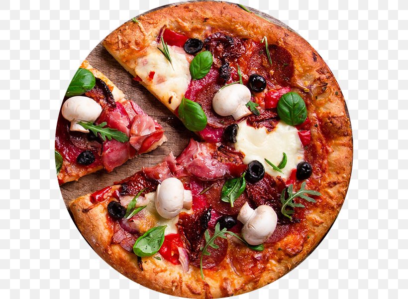 Pizza Margherita Italian Cuisine Take-out Food, PNG, 600x600px, Pizza, American Food, California Style Pizza, Cuisine, Delivery Download Free