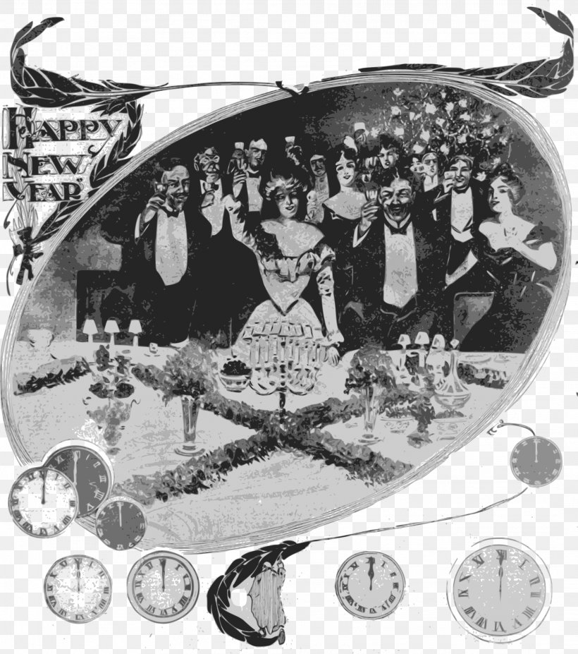 New Year's Day New Year's Eve Toast Clip Art, PNG, 2121x2400px, New Year, Black And White, Chinese New Year, Christmas, Christmas Tree Download Free