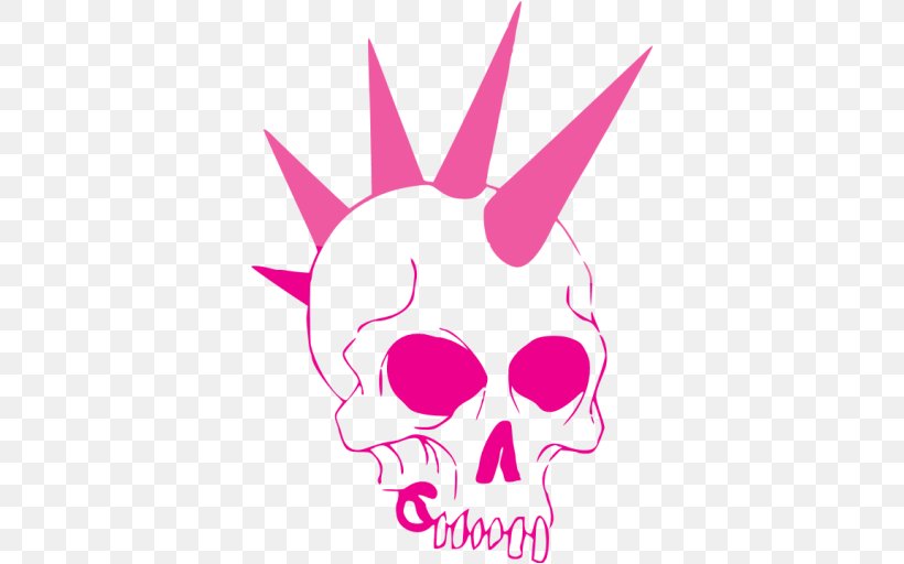 Punk Rock Drawing Skull Punk Subculture, PNG, 512x512px, Punk Rock, Art, Art Punk, Bone, Drawing Download Free