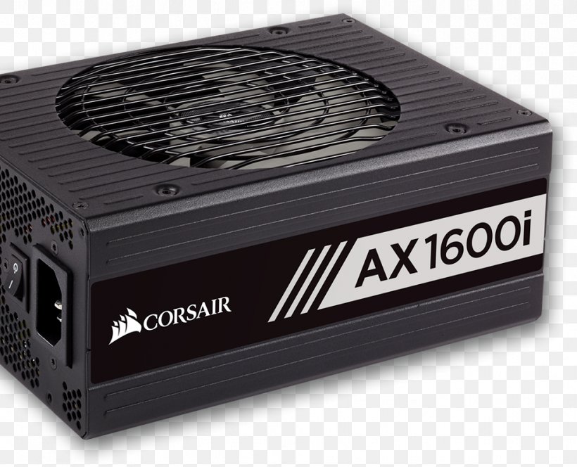 Power Supply Unit CORSAIR AX1600i CP-9020087-NA 1600W ATX 80 PLUS TITANIUM Certified Full Modular Digital ATX Power Supply Power Converters, PNG, 983x797px, 80 Plus, Power Supply Unit, Atx, Computer, Computer Component Download Free