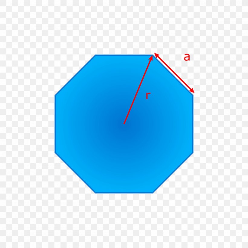 Octagon Surface Area Formula Perimeter, PNG, 2000x2000px, Octagon, Aqua, Area, Azure, Blue Download Free