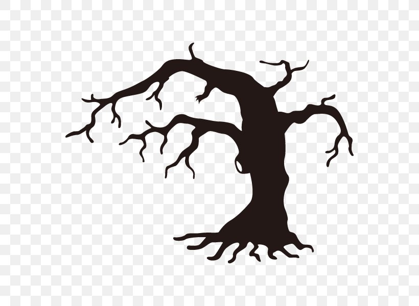 Halloween Image Tree Vector Graphics Drawing, PNG, 600x600px, Halloween, Art, Artwork, Black And White, Branch Download Free