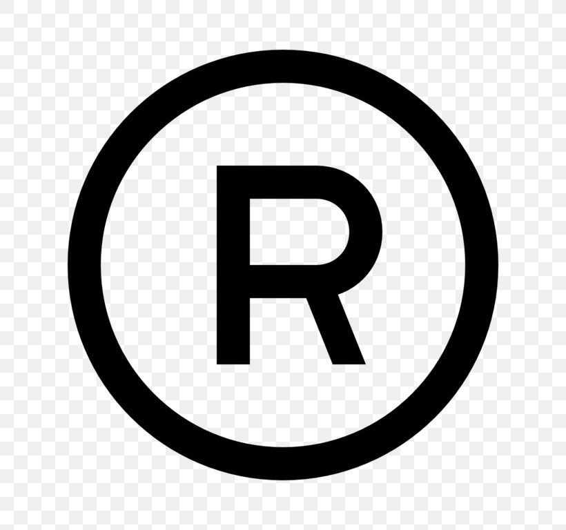 Registered Trademark Symbol Service Mark Copyright Symbol, PNG, 768x768px, Registered Trademark Symbol, Area, Black And White, Brand, Copyright Download Free