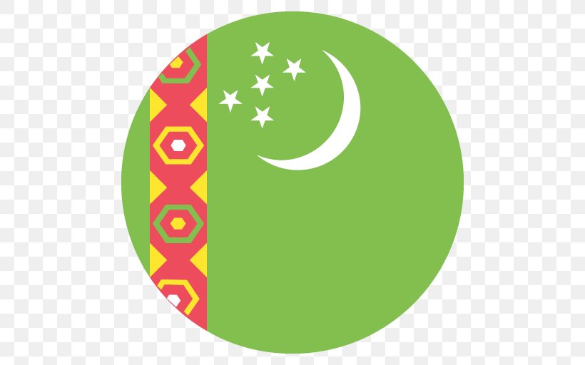 Flag Of Turkmenistan Clip Art Symbol, PNG, 512x512px, Turkmenistan, Emblem Of Turkmenistan, Emoji, Flag, Flag Of Bahrain Download Free