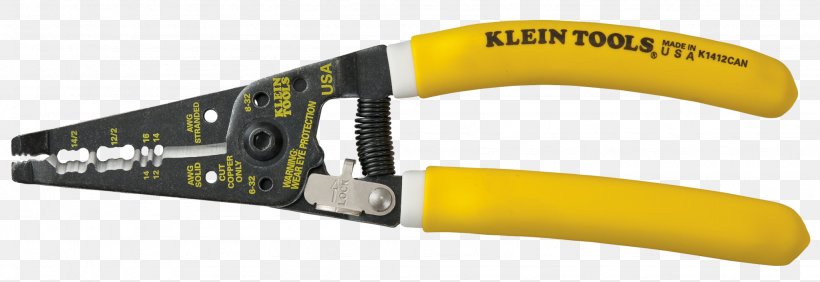 Wire Stripper Klein Tools Diagonal Pliers, PNG, 2048x706px, Wire Stripper, American Wire Gauge, Cutting Tool, Diagonal Pliers, Electrical Cable Download Free