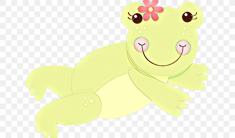 Cartoon Green Yellow Smile Animal Figure, PNG, 640x480px, Cartoon, Animal Figure, Green, Smile, Yellow Download Free
