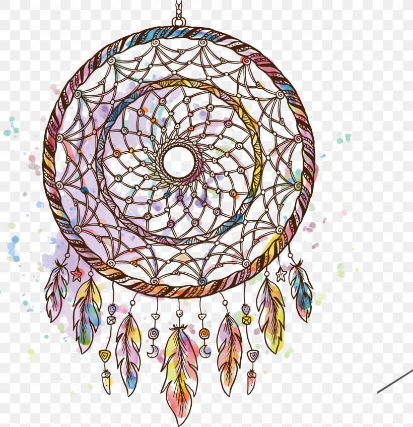 Dreamcatcher Watercolor Painting Drawing, PNG, 1464x1513px, Dreamcatcher, Drawing, Dream, Indigenous Peoples Of The Americas, Painting Download Free