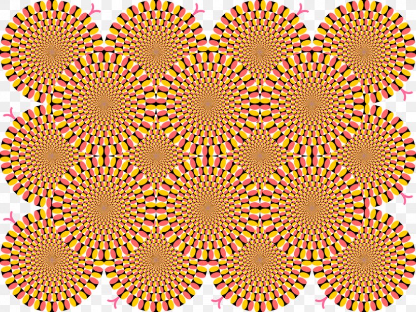 Optical Illusion Peripheral Drift Illusion Ebbinghaus Illusion Illusory Motion, PNG, 850x637px, Optical Illusion, Akiyoshi Kitaoka, Barberpole Illusion, Checker Shadow Illusion, Color Download Free