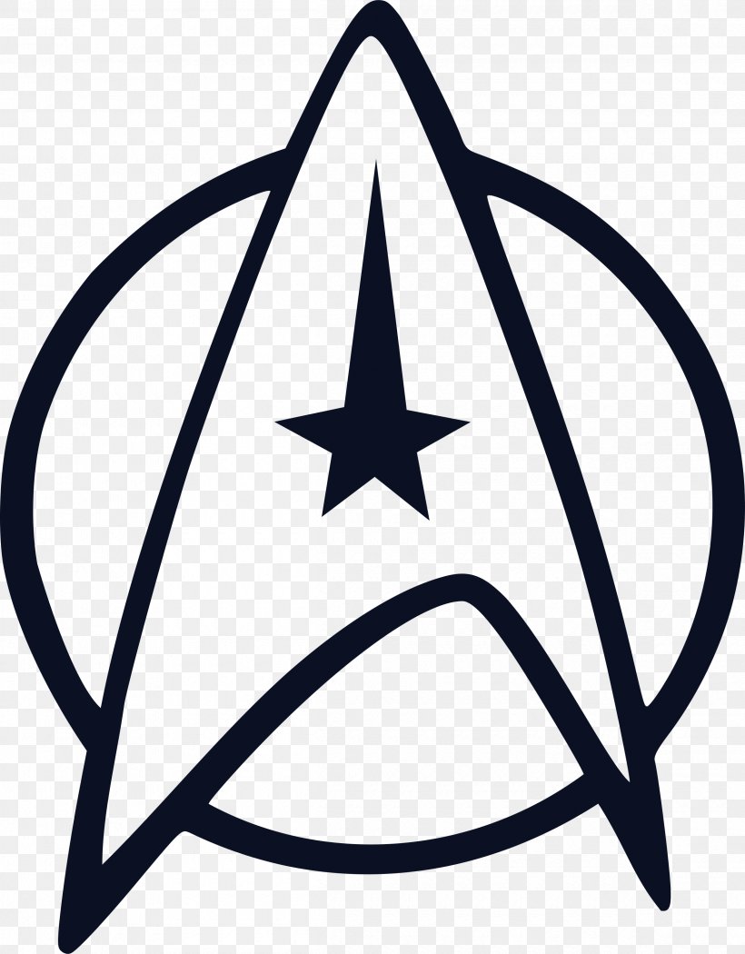 Vector Graphics Star Trek Clip Art Starfleet Logo, PNG, 2400x3074px, Star Trek, Area, Black And White, Emblem, Headgear Download Free