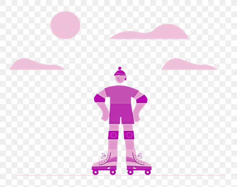 Roller Skating Sports Outdoor, PNG, 2500x1970px, Roller Skating, Character, Geometry, Hm, Lavender Download Free