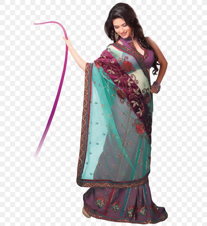 Sari Lehenga-style Saree Designer Fashion In India, PNG, 550x895px, Watercolor, Cartoon, Flower, Frame, Heart Download Free