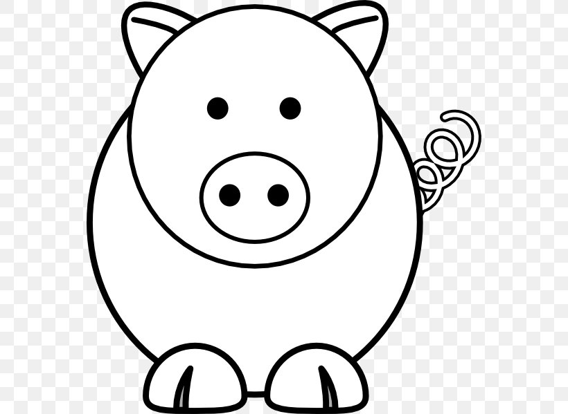 Vietnamese Pot-bellied Miniature Pig Coloring Book Cuteness Clip Art, PNG, 570x599px, Vietnamese Potbellied, Black, Black And White, Book, Child Download Free
