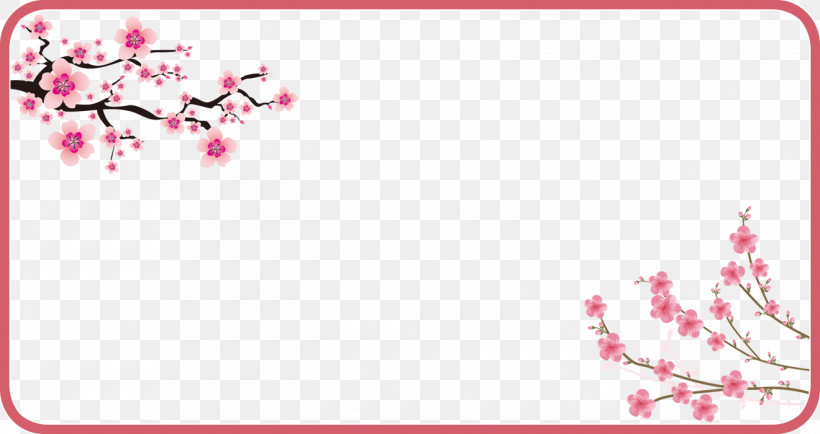 Cherry Flower Frame Sakura Frame Floral Frame, PNG, 1320x700px, Cherry Flower Frame, Blossom, Cherry Blossom, Floral Frame, Flower Download Free