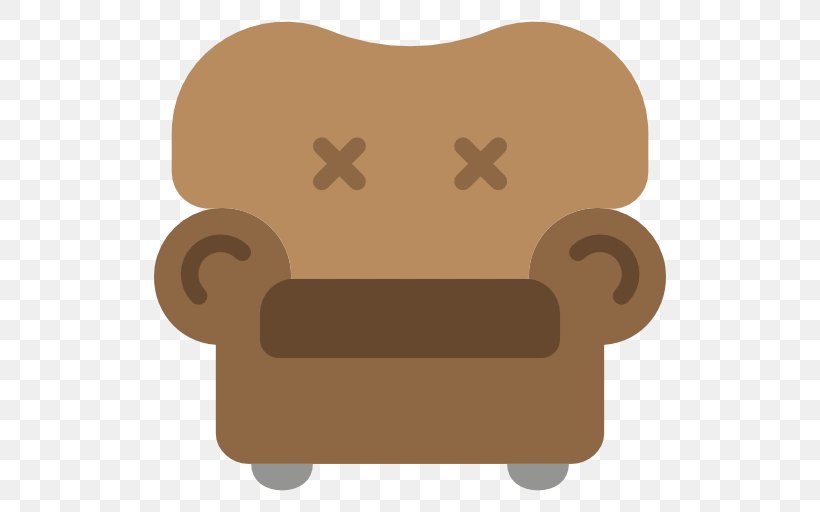 Furniture Couch Wing Chair, PNG, 512x512px, Furniture, Brown, Cartoon, Chair, Couch Download Free