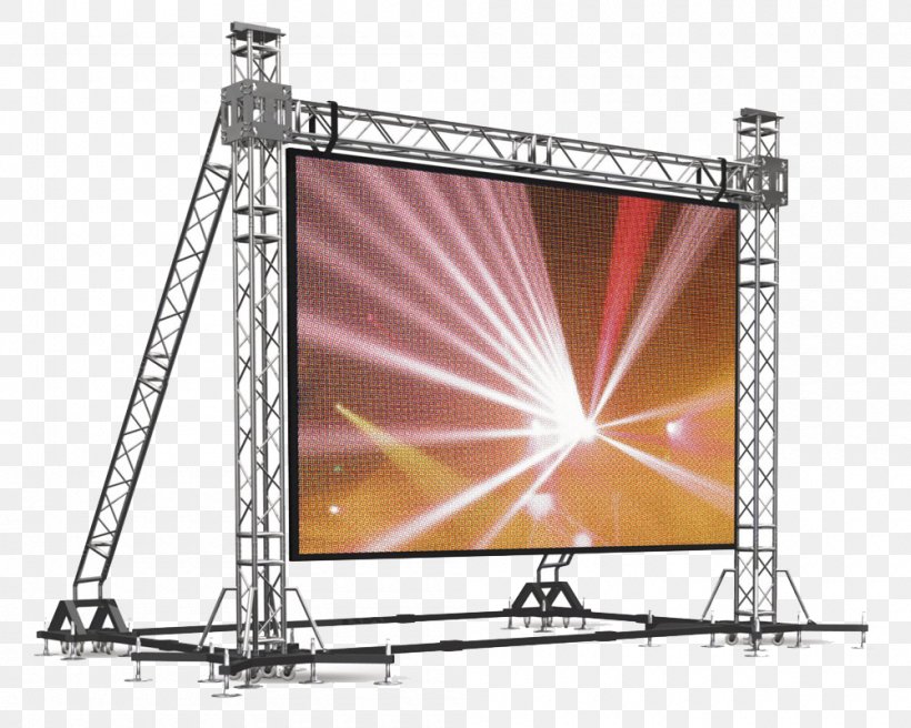 LED Display Truss Light-emitting Diode Video Wall, PNG, 1000x800px, Led Display, Advertising, Computer Monitors, Digital Media, Display Device Download Free