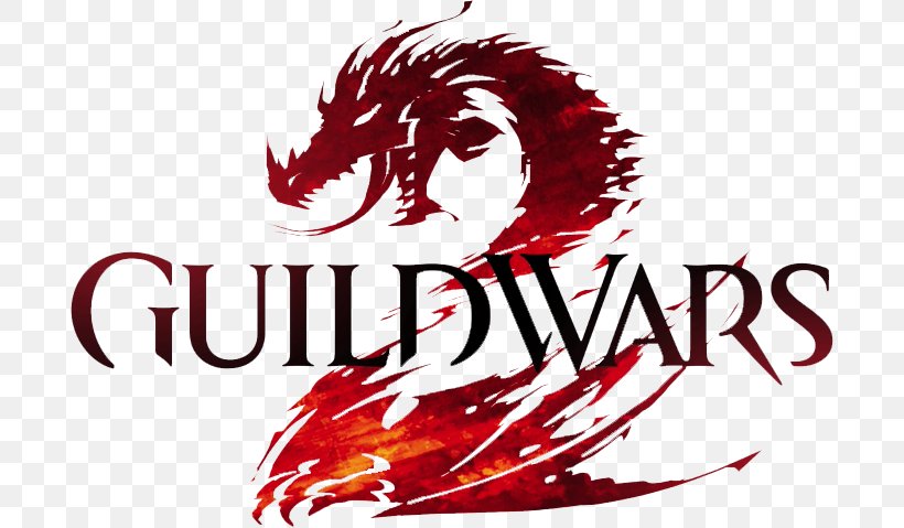 Guild Wars 2 Logo Video Games Dragon, PNG, 692x479px, Guild Wars 2, Art, Brand, Dragon, Fictional Character Download Free