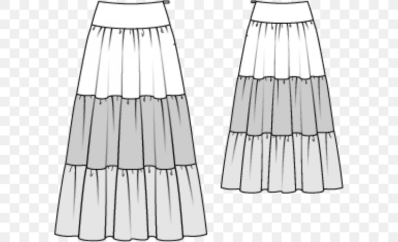 Dress Skirt Burda Style Sewing Pattern, PNG, 596x500px, Dress, Abdomen, Black And White, Boilersuit, Burda Style Download Free